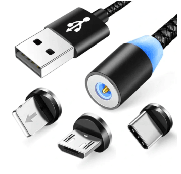 GSM-kabel magn 3w1 -USB -Lightning+ C+ microUSB