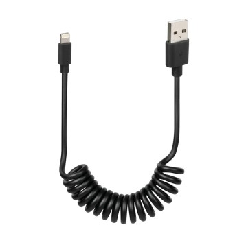 GSM-kabel spiralny -USB - Apple 8pin-1m ład./synch