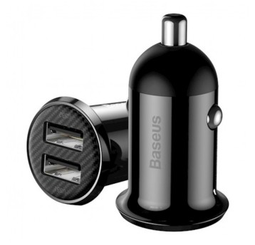 GSM-ładowarka samoch.Baseus 2x USB 4,8A czarna