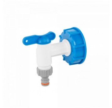 IBC Nakrętka -S60x6 z kranem -3/4" z wylotem 3/4"