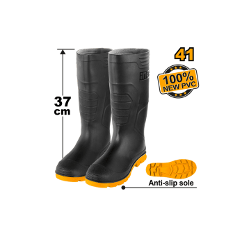 INGCO-Kalosze PVC rozm.41 - czarne