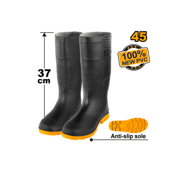 INGCO-Kalosze PVC rozm.45 - czarne