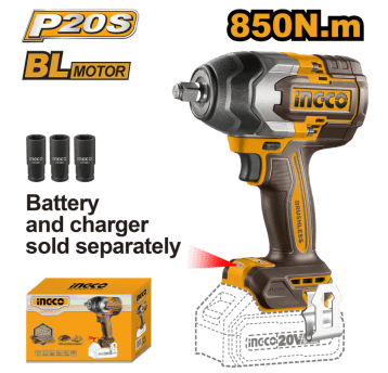 INGCO-Klucz udarowy 1/2" 850 Nm akumul.20V
