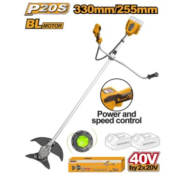 INGCO-Kosa/podkaszarka akumul.40V 2w1 (20V+20V)