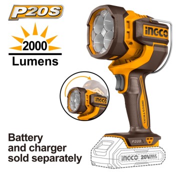 INGCO-Lampa robocza akum.20V 2000 Lm