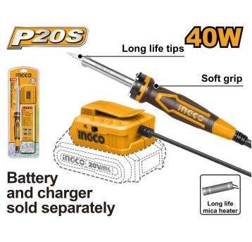 INGCO-Lutownica akumul.20V