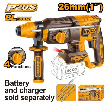 INGCO-Młotowiertarka udarowa akum.20V 2Ah 2,5J