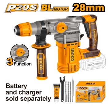 INGCO-Młotowiertarka udarowa akum.20V 2Ah 4,5J