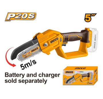 INGCO-Piła łańcuchowa MINI 5"(13cm) aku.20V