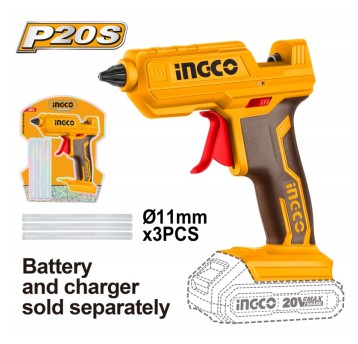 INGCO-Pistolet do kleju na gorąco akumul.20V