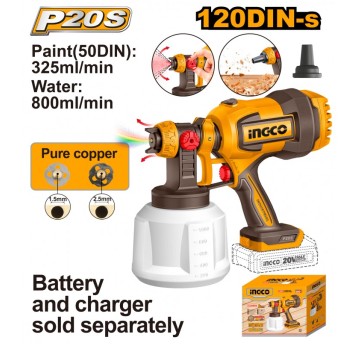 INGCO-Pistolet natryskowy akumul.20V