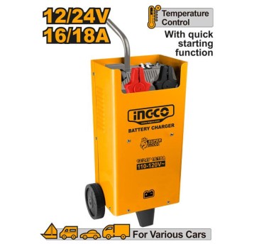 INGCO-Prostownik z rozruchem 12/24V 20A