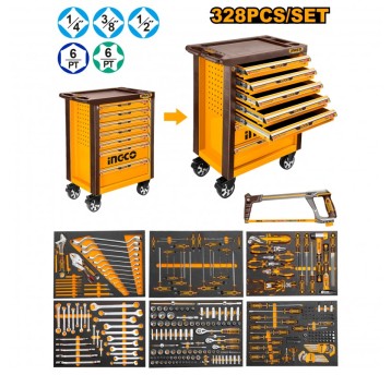 INGCO-Szafka narzędziowa na kółkach+ wypos.328el.