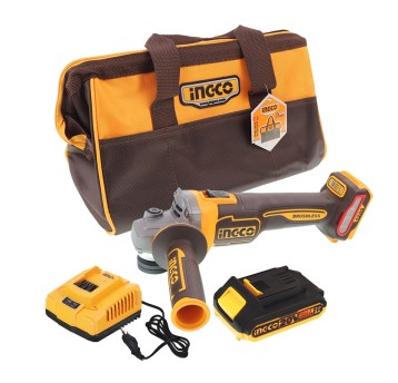 INGCO-Szlifierka akumul.+ładowarka bateria -zestaw