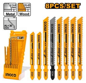 INGCO-Zestaw brzeszczotów do wyrzynarki 8szt