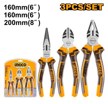 INGCO-Zestaw szczypiec 3szt blister
