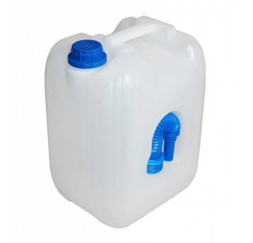 Kanister HDPE 10L z lejkiem i nakrętką-bezbarwny