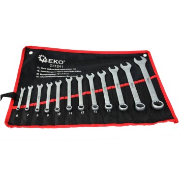 Klucz płasko-oczkowy.-zest.12 szt (6-22mm) CRV