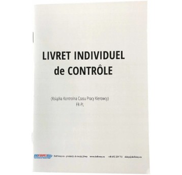 Książka czasu pracy kierowcy Polska/Francja