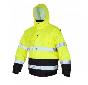 Kurtka odblask.ociepl.-żółto/czarna 2XL