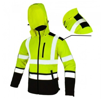 Kurtka odblask.SOFTSHELL SOFTREF -żółta rozm. XL