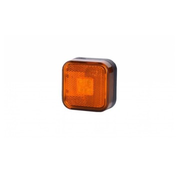 Lampa LED 12/24V-H24 kwadrat żółta