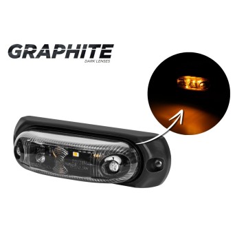 Lampa LED 12/24V-H32 kontur żółta w gumie GRAPHITE