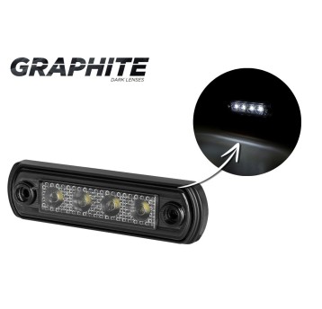Lampa LED 12/24V-H65 na gumie biała GRAPHITE