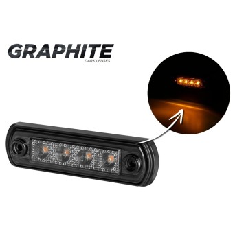Lampa LED 12/24V-H65 na gumie żółta GRAPHITE