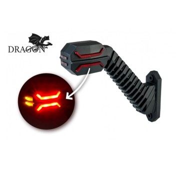 Lampa LED 12/24V-H77 skos.długa DRAGON lewa