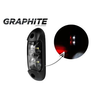 Lampa LED 12/24V-H83 stała biało/czerw.GRAPHITE