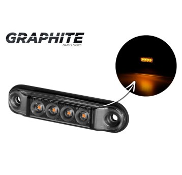 Lampa LED 12/24V-H88 SLIM żółta GRAPHITE