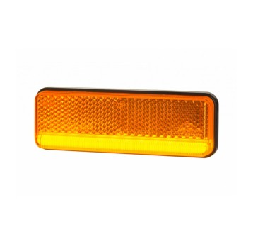 Lampa LED 12/24V-H92 SLIM żółta wpuszcz.+kierunk.