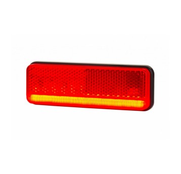 Lampa LED 12/24V-H93 SLIM czerwona wpuszczana