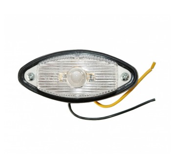 Lampa obrysowa owalna stała biała na gumie