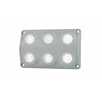 Lampa ośw.wnętrza 6 LED prostokątna