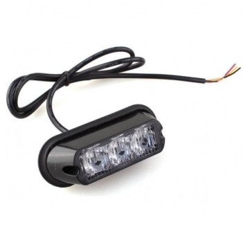 Lampa STROBO 3 X LED pomarańczowa R65R10