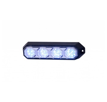 Lampa STROBO 4 X LED H78 niebieska