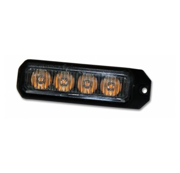 Lampa STROBO 4 X LED pomarańczowa R65R10