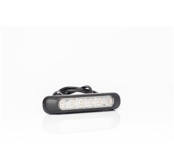 Lampa STROBO 6 X LED pomarańczowa PL przewód 1m