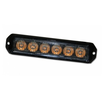 Lampa STROBO 6 X LED pomarańczowa R65R10