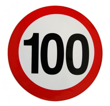 Nalepka limit prędk.100km fi 220mm