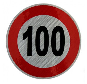 Nalepka limit prędk.100km II kl. fi 200mm