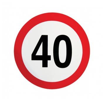 Nalepka limit prędk. 40km fi 150mm