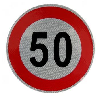 Nalepka limit prędk. 50km II kl. fi 200mm