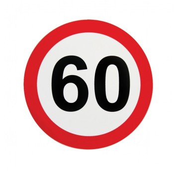 Nalepka limit prędk. 60km fi 150mm