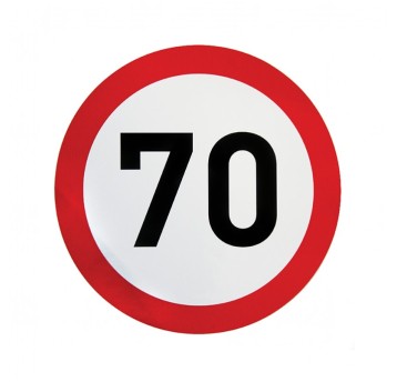 Nalepka limit prędk. 70km fi 150mm