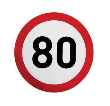 Nalepka limit prędk. 80km fi 150mm