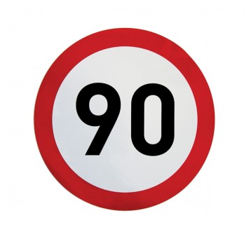 Nalepka limit prędk. 90km fi 150mm