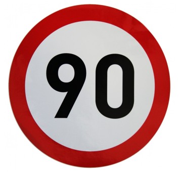 Nalepka limit prędk. 90km fi 220mm